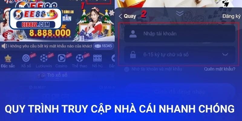 Quy trình truy cập nhà cái nhanh chóng chỉ với 3 thao tác